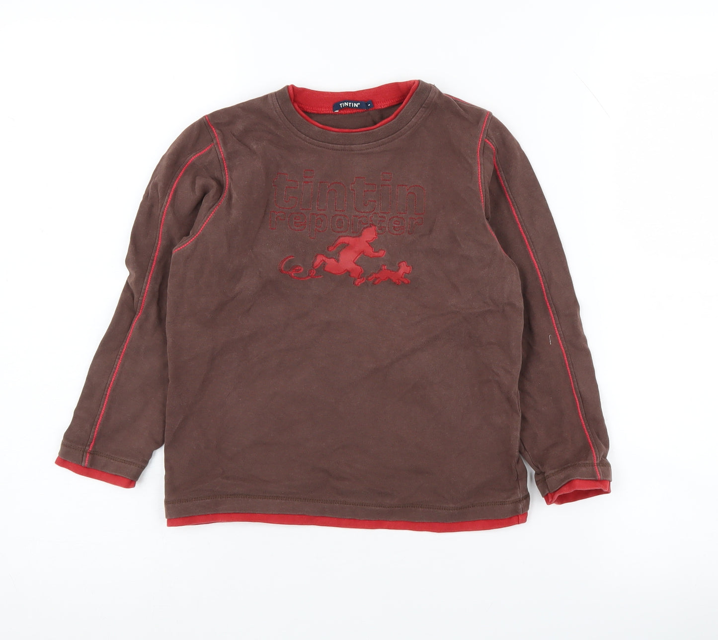 Tintin Boys Brown Graphic Print Pullover Sweatshirt 11-12 Years