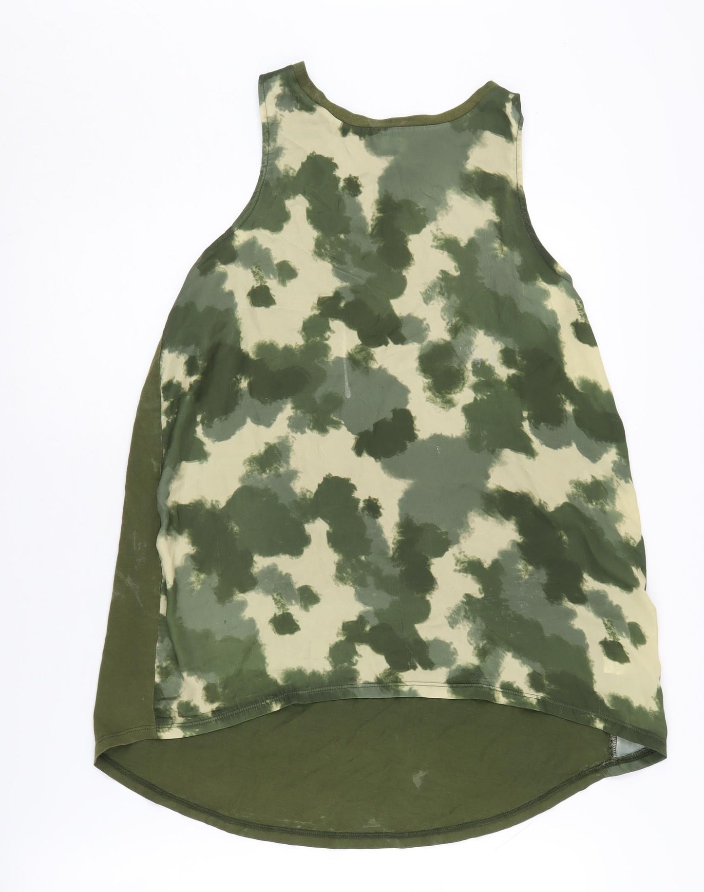 River Island Women's Green Camouflage Tank Top Size 10