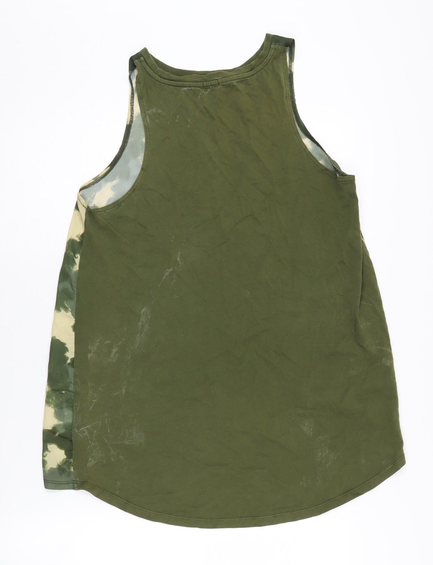 River Island Women's Green Camouflage Tank Top Size 10