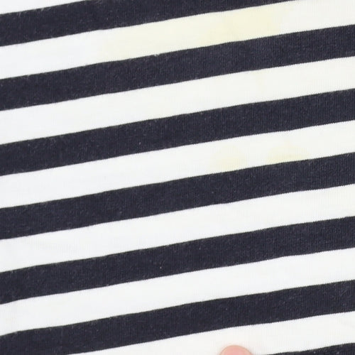 Hobbs Women's Black Striped T-Shirt Size S