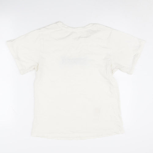 Mango Women's White Basic Cotton T-Shirt Size S