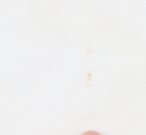 Mango Women's White Basic Cotton T-Shirt Size S