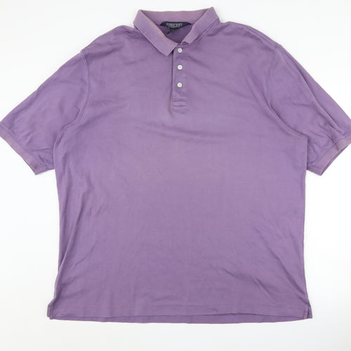 Lands' End Men's XL Purple Polo Shirt - Regular Fit