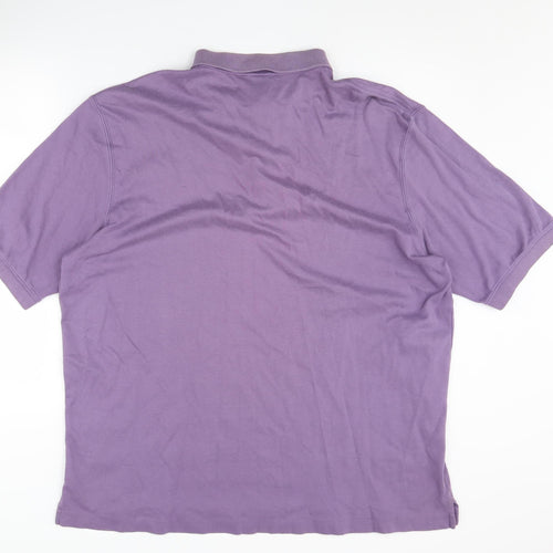 Lands' End Men's XL Purple Polo Shirt - Regular Fit