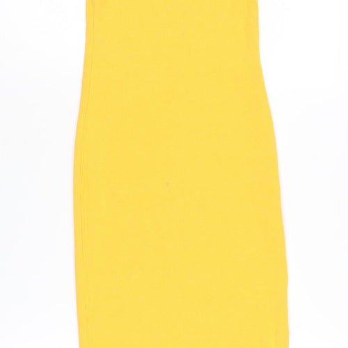 Zara Women's Yellow S Tank Midi Dress