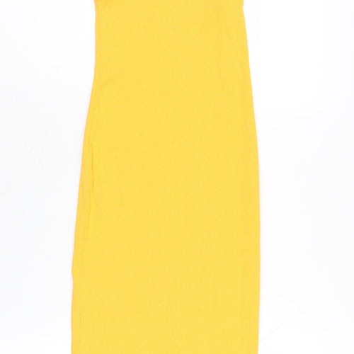 Zara Women's Yellow S Tank Midi Dress