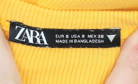 Zara Women's Yellow S Tank Midi Dress