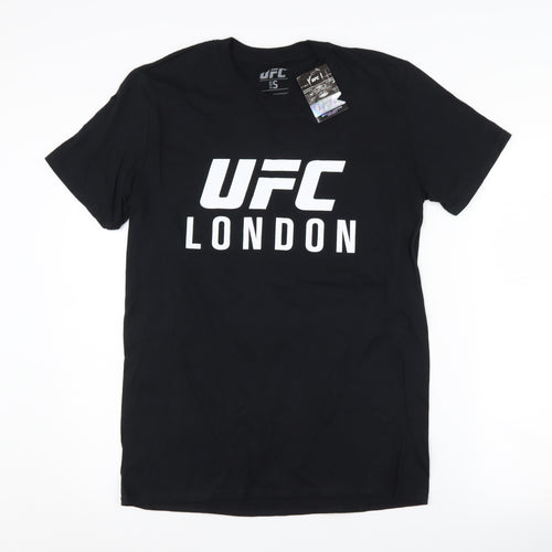 UFC London Men's Black Graphic Sports T-Shirt, S