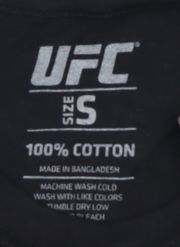 UFC London Men's Black Graphic Sports T-Shirt, S