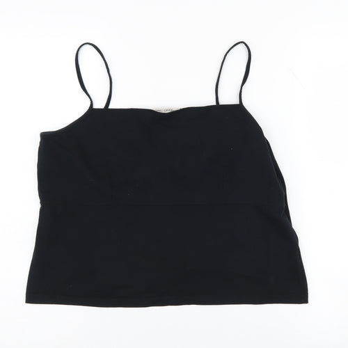 Racing Green Black Camisole Tank Top, Size 18, Cotton Blend