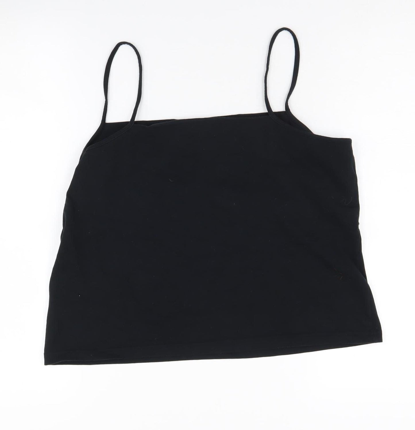 Racing Green Black Camisole Tank Top, Size 18, Cotton Blend