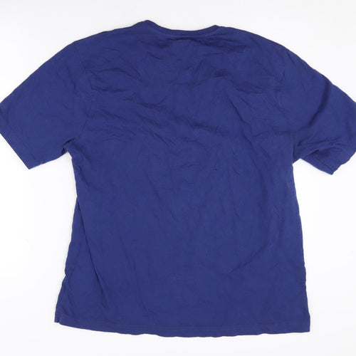 John Lewis Men's Blue Graphic T-Shirt, Medium, Organic Cotton