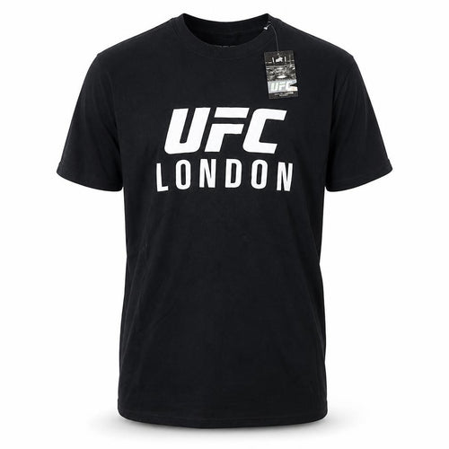 UFC Men's Black M T-Shirt with London Graphic