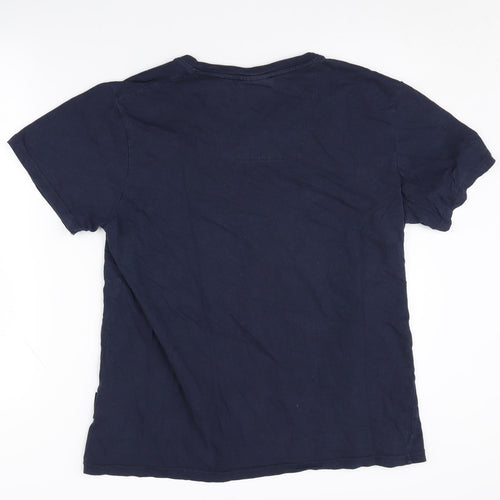 Pierre Cardin Men's Blue V-Neck T-Shirt - Size L