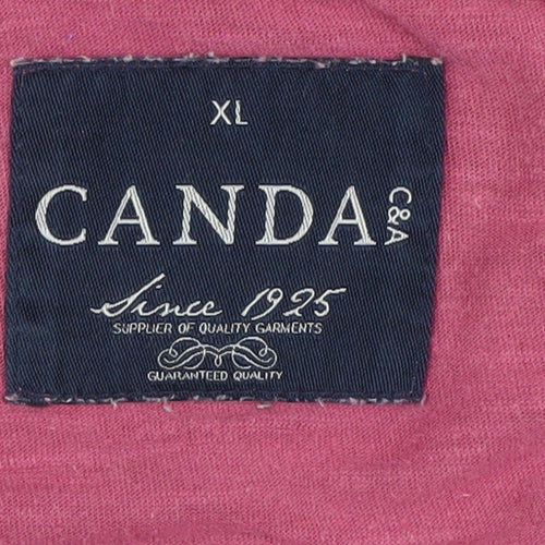 C&A Men's Red Graphic Print T-Shirt XL