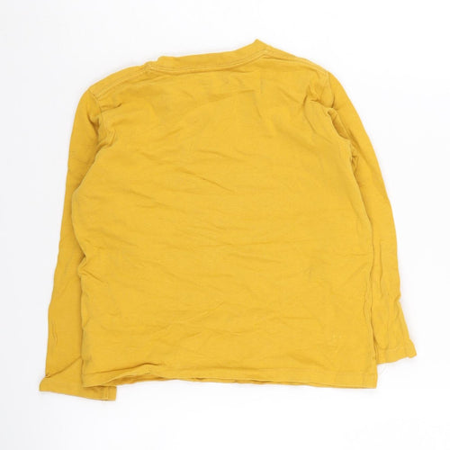 Gap Boys Yellow Graphic T-Shirt, Age 5, Long Sleeve, Casual