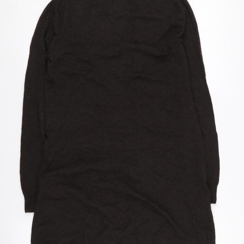 Kem Women's Black XS Open Front Cardigan Wool Blend
