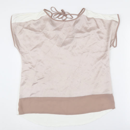 Oasis Women's Beige Sleeveless Top L