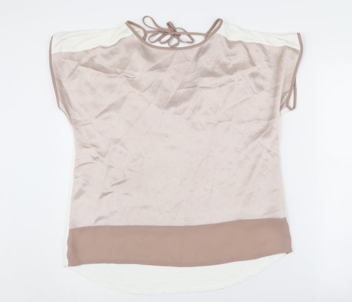 Oasis Women's Beige Sleeveless Top L