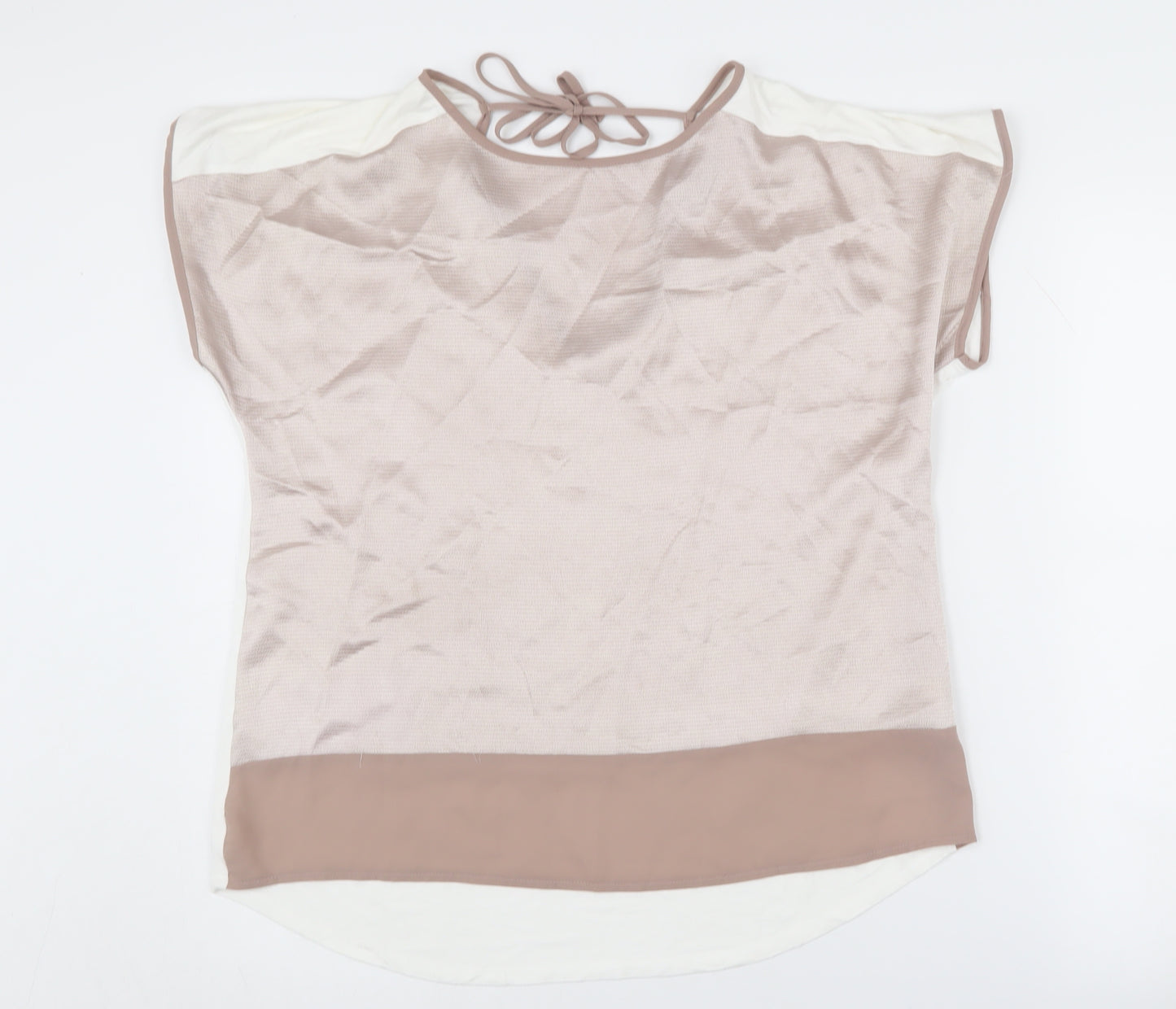 Oasis Women's Beige Sleeveless Top L