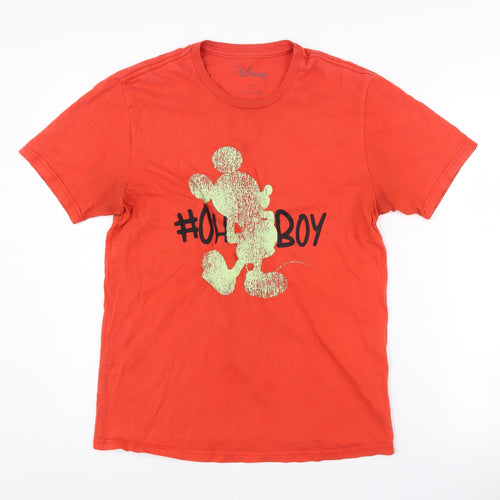 Disney Red Mickey Mouse Unisex T-Shirt Size S