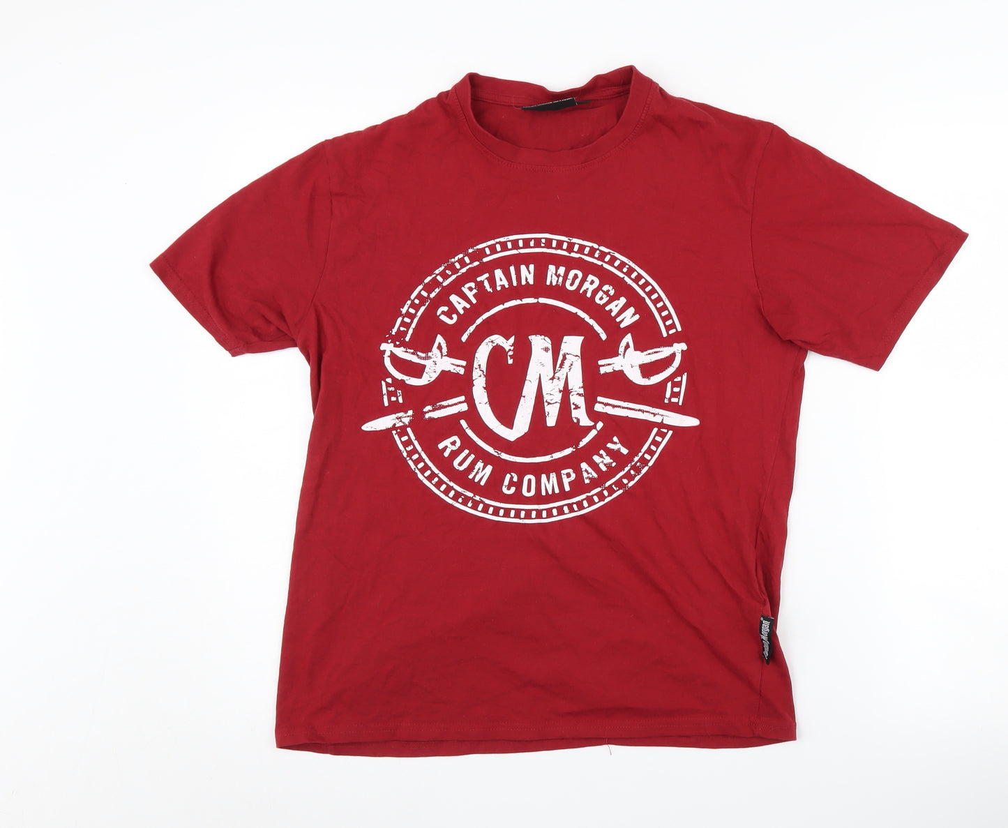 Captain Morgan Men's Red Medium Graphic T-Shirt