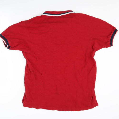 Diadora Men's Red Polo Shirt Size M