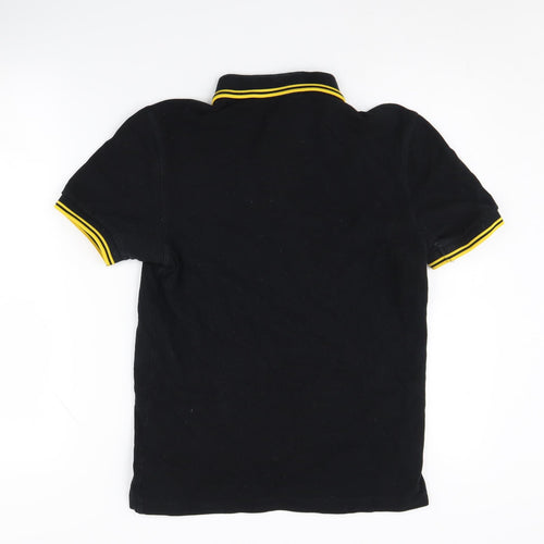 Fred Perry Men's Black Small Polo Shirt with Logo