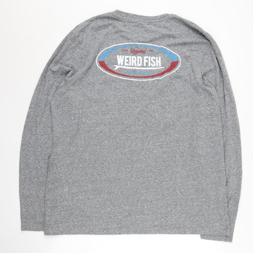 Weird Fish Men's Grey XL Long Sleeve T-Shirt