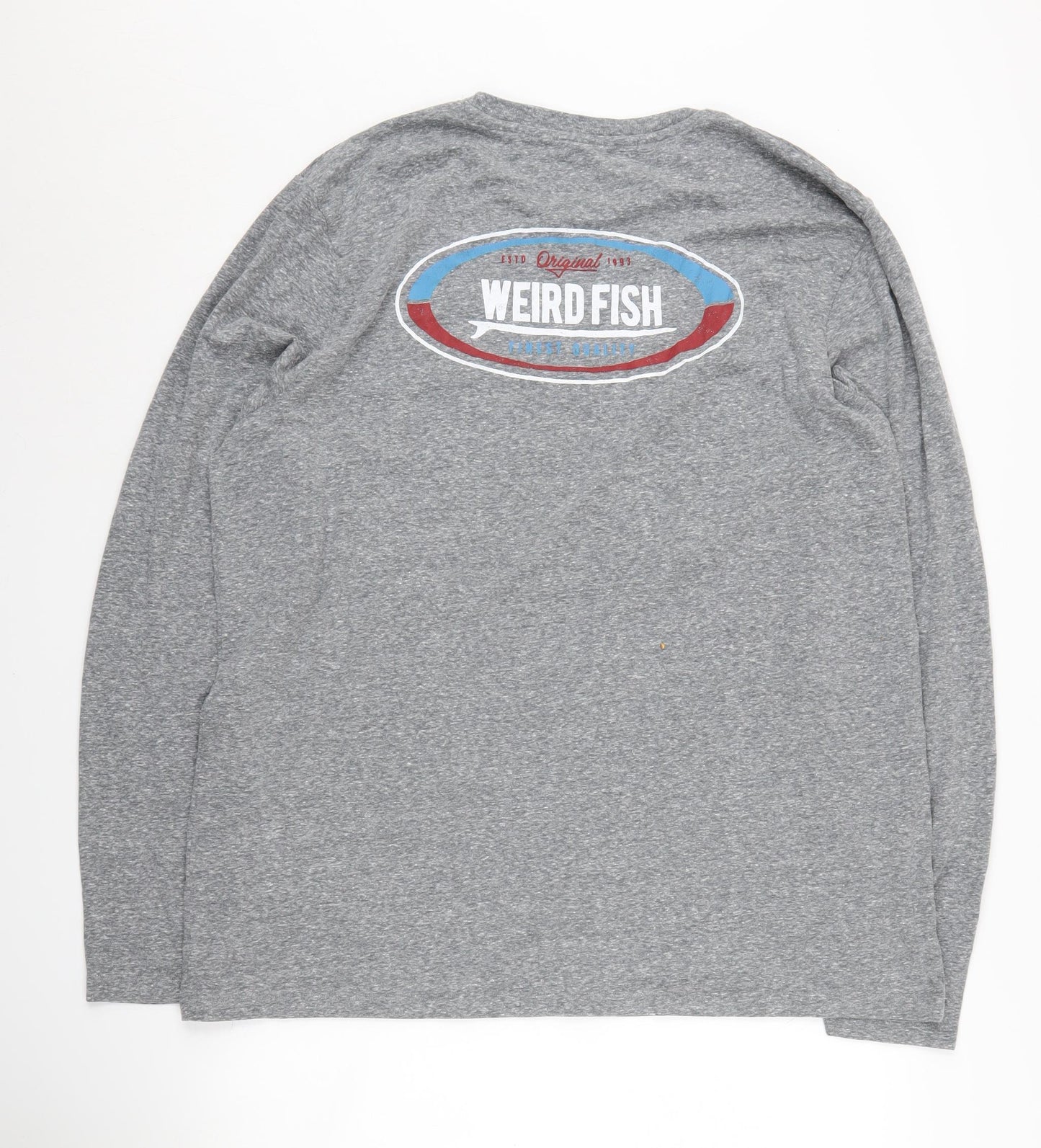 Weird Fish Men's Grey XL Long Sleeve T-Shirt