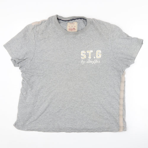 St George by Duffer Grey Unisex L T-Shirt, Classic Casual Fit