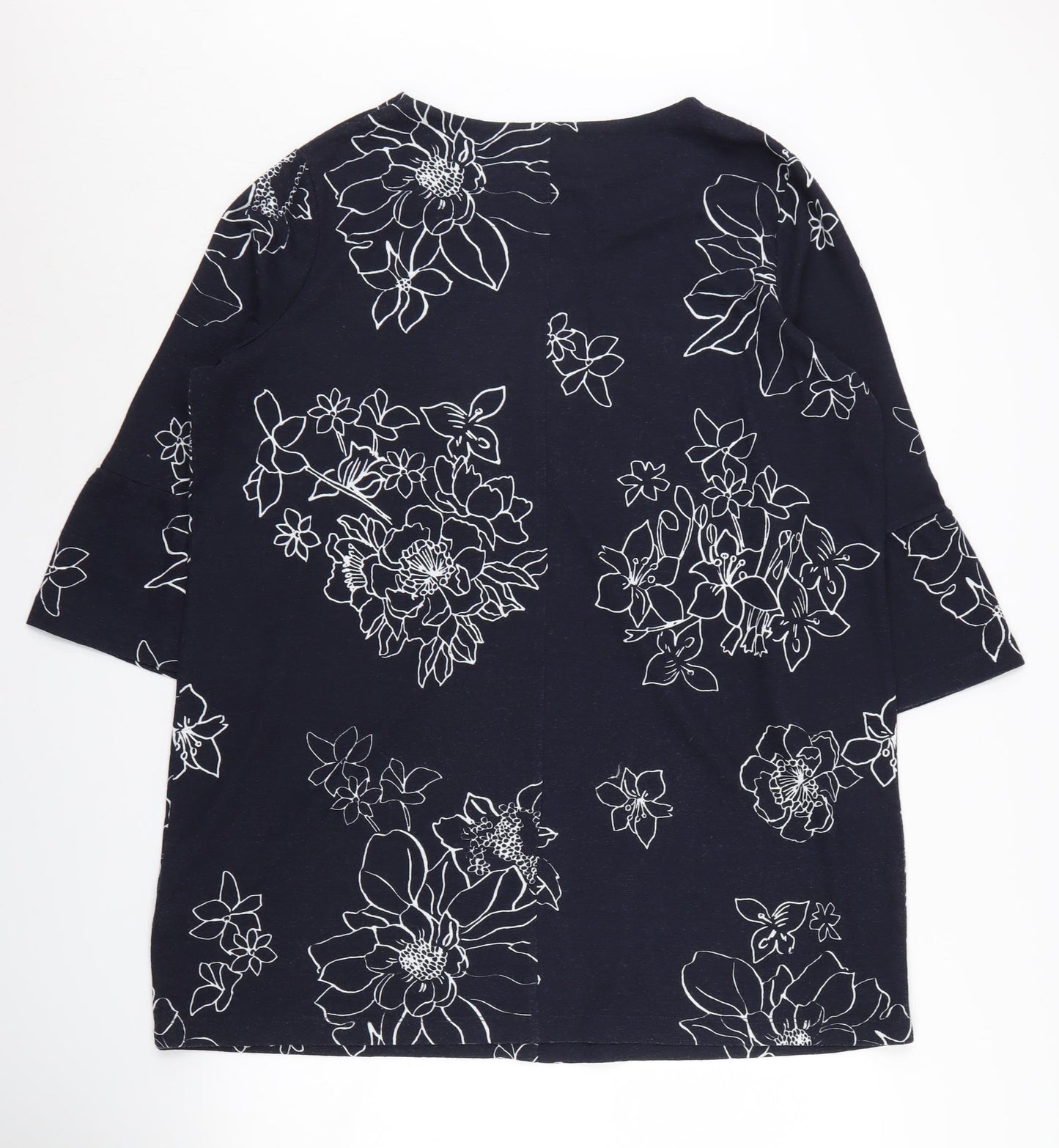 Marks and Spencer Women's Black Floral Pullover Jumper Size 18
