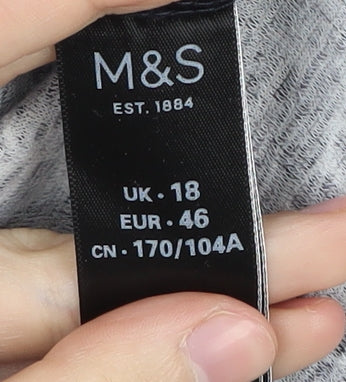 Marks and Spencer Women's Black Floral Pullover Jumper Size 18
