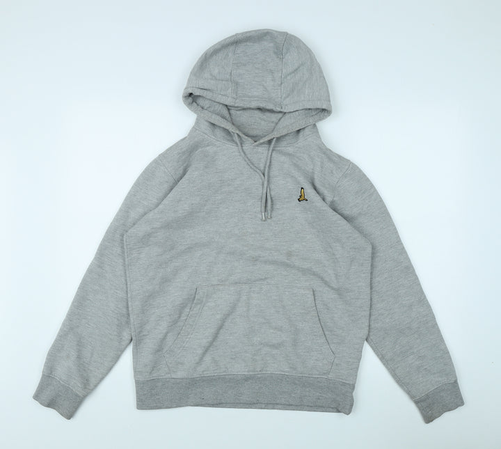 Brave Soul Men's Grey Pullover Hoodie M with Logo