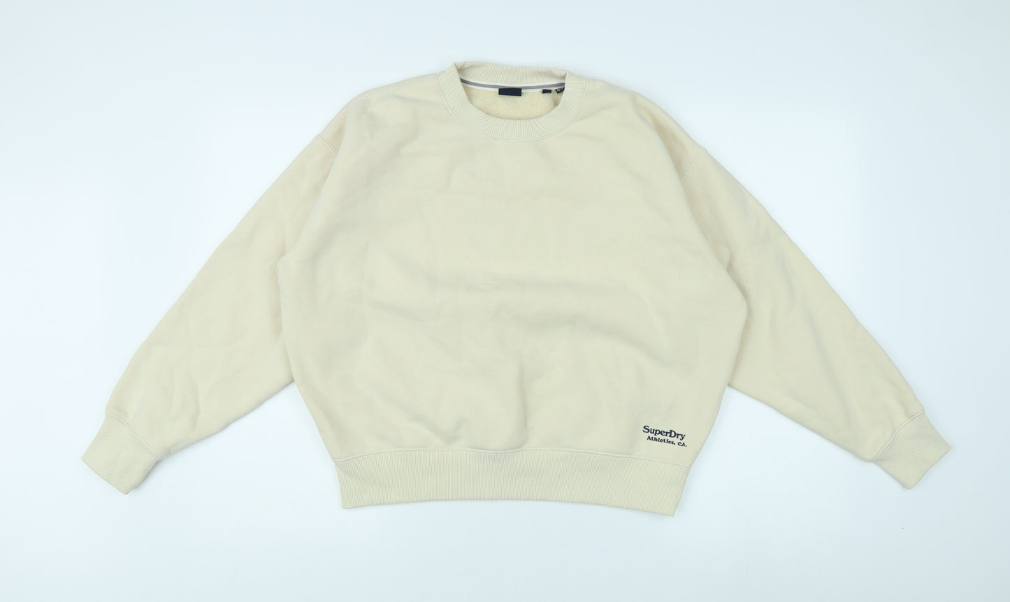 Superdry Women's Beige Pullover Sweatshirt Size 12