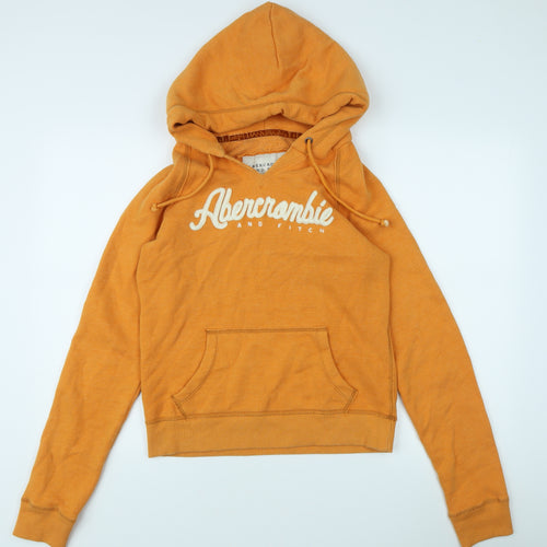 Abercrombie Men’s Orange XL Hoodie, Lightweight Logo