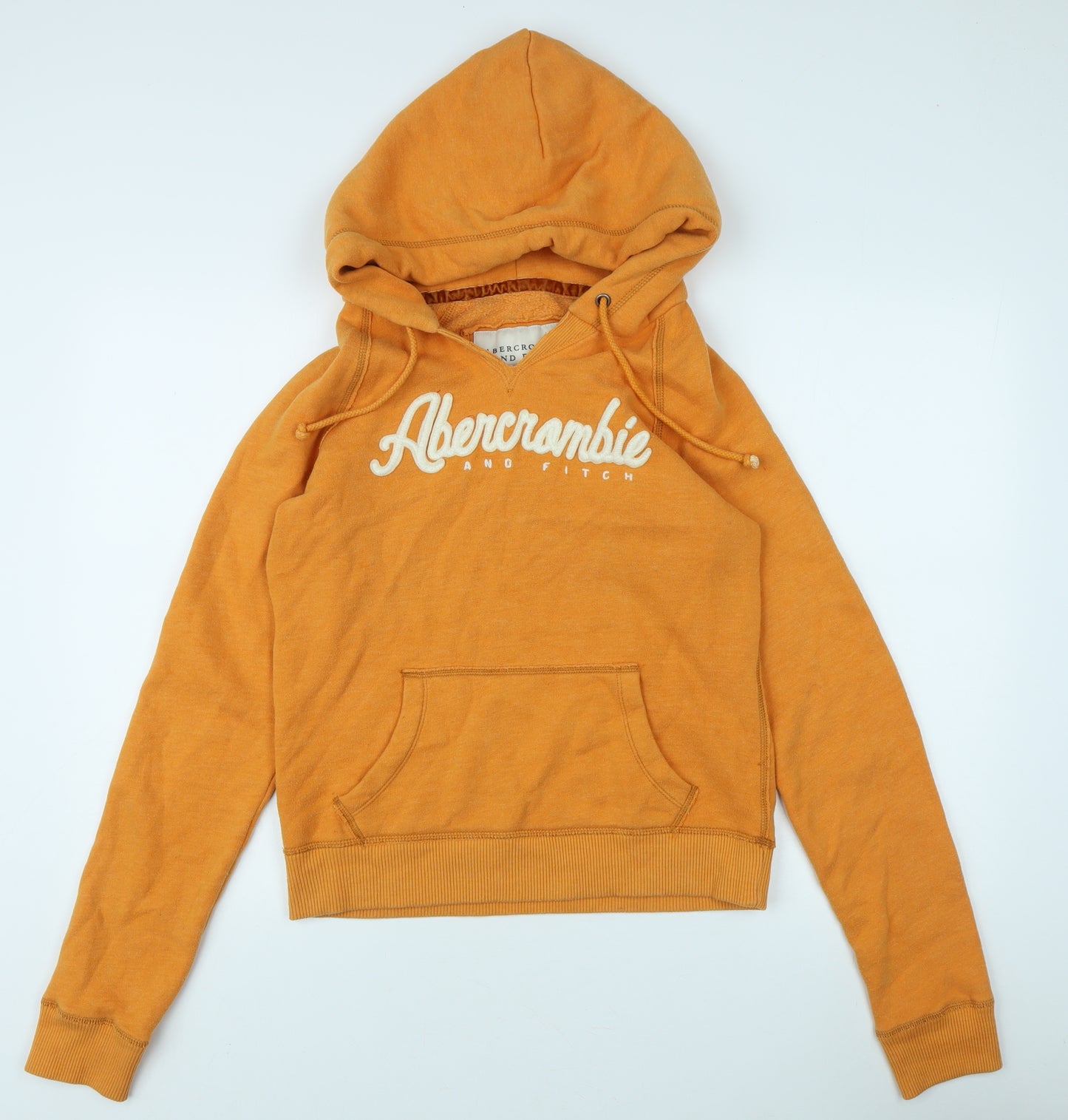 Abercrombie Men’s Orange XL Hoodie, Lightweight Logo