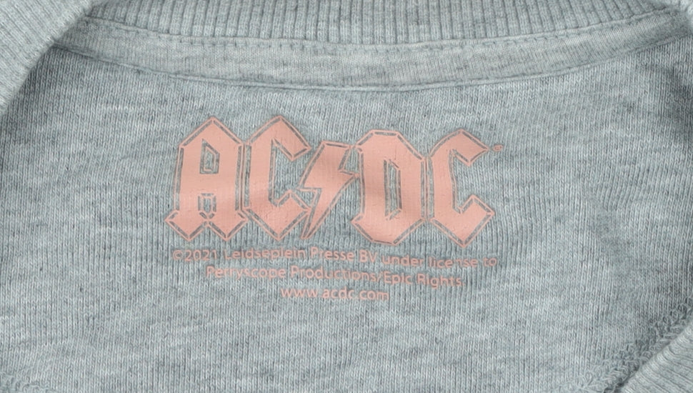 AC/DC Women's Grey Pullover Sweatshirt Size 12