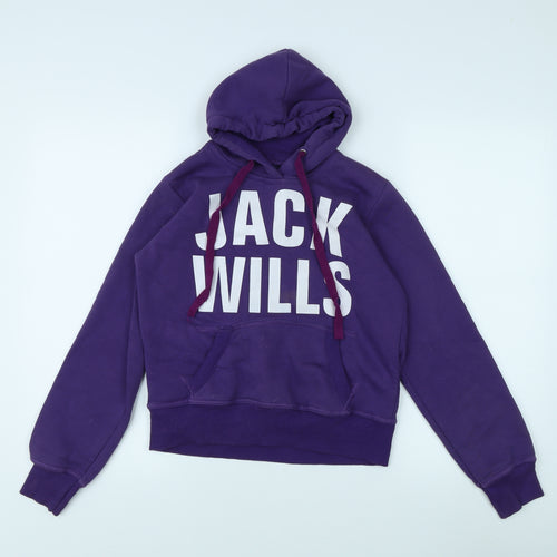 Jack Wills Women's Purple Pullover Hoodie, M