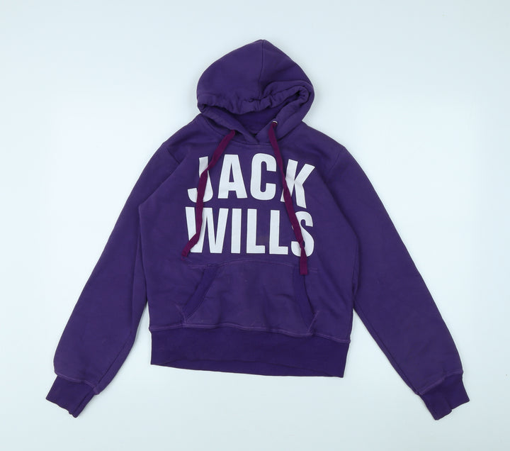 Jack Wills Women's Purple Pullover Hoodie, M