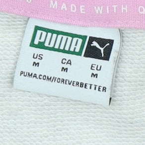Puma Women's Grey Pullover Hoodie, M, Sporty Casual Style