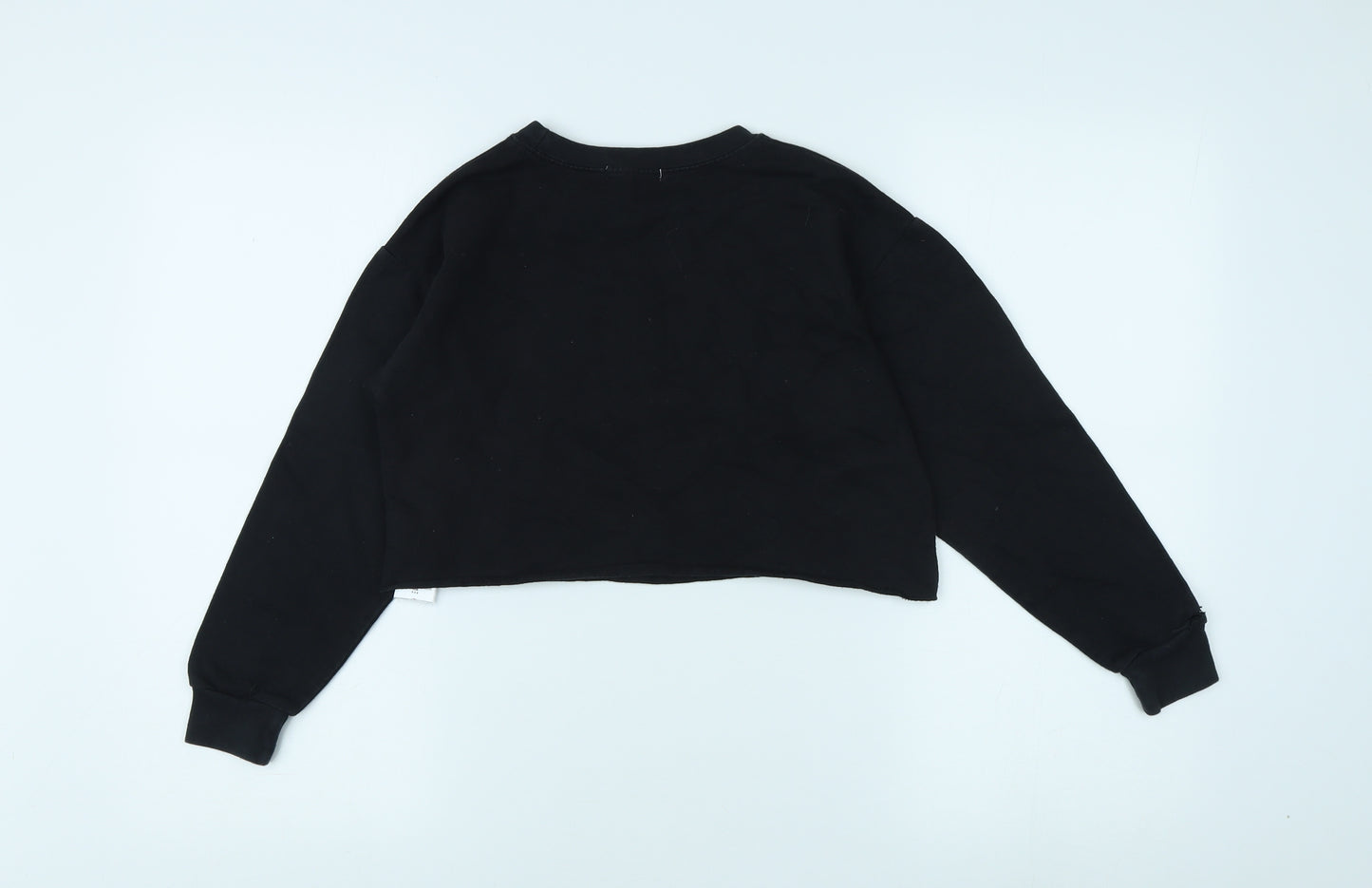 Lipsy London Girls Black Leopard Print Pullover Jumper, Size 7-8