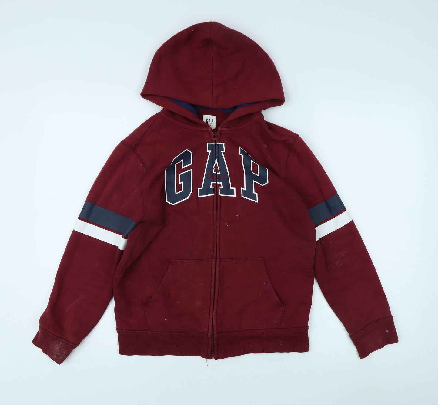 GAP Boys Red Hooded Jacket, Size 10-11 Years, Casual Style