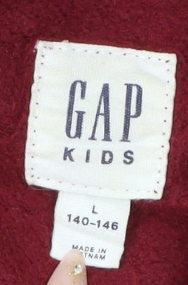 GAP Boys Red Hooded Jacket, Size 10-11 Years, Casual Style