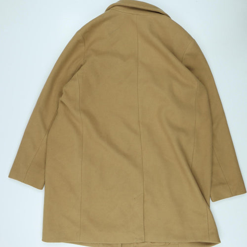 GAP Women's Beige Overcoat XL - Classic Style