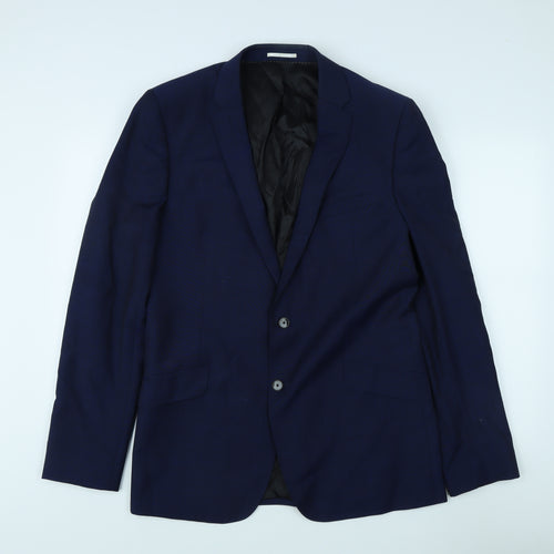 John Lewis Men's Blue Slim Fit Wool Blazer 42L