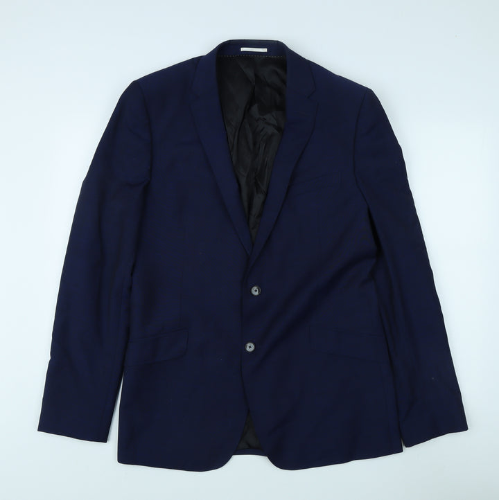John Lewis Men's Blue Slim Fit Wool Blazer 42L