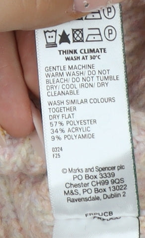 Marks and Spencer Women's Multicoloured Pullover Jumper M