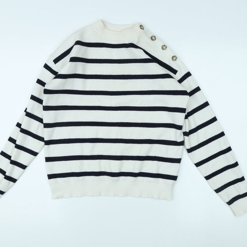 Marks and Spencer Women's Striped Jumper - Size S