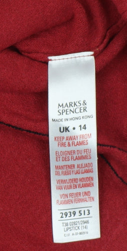 Marks and Spencer Women's Red Blouse Size 14